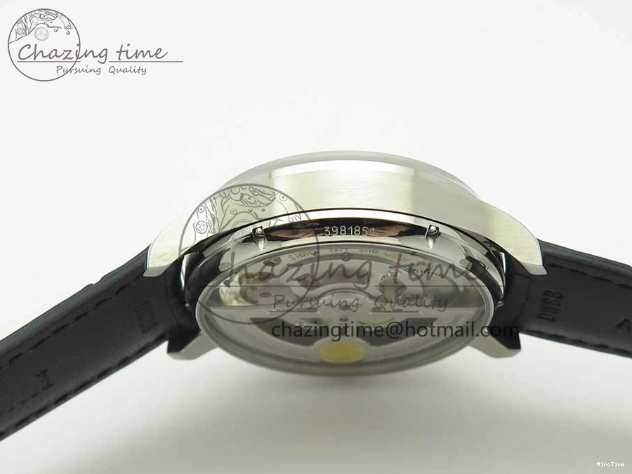 MIROTIME 0506 Portuguese Tourbillon IW5046 SS ZF Best Edition White Dial Blue Markers on Blue Leather Strap Fashionable 7149
